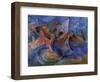 Horse Rider Houses Cavallo Cavaliere Caseggiato-Umberto Boccioni-Framed Giclee Print