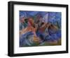 Horse Rider Houses Cavallo Cavaliere Caseggiato-Umberto Boccioni-Framed Giclee Print