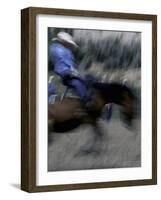 Horse Rider in Motion, USA-Michael Brown-Framed Photographic Print