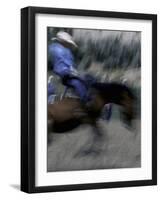 Horse Rider in Motion, USA-Michael Brown-Framed Photographic Print