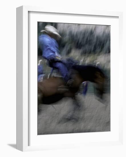 Horse Rider in Motion, USA-Michael Brown-Framed Photographic Print