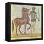 Horse Rider in Racing Colours-null-Framed Stretched Canvas