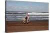 Horse rider on a beach near Azemmour, Morocco-Godong-Stretched Canvas