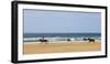 Horse rider's galloping down sandy Cornish beach on a summer's day, Sandymouth, Cornwall, England. -Adam Burton-Framed Photographic Print