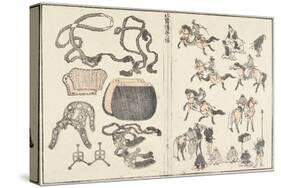 Horse Riders and Harness, 1817-Katsushika Hokusai-Stretched Canvas