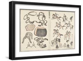 Horse Riders and Harness, 1817-Katsushika Hokusai-Framed Giclee Print