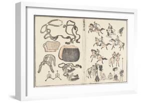 Horse Riders and Harness, 1817-Katsushika Hokusai-Framed Giclee Print