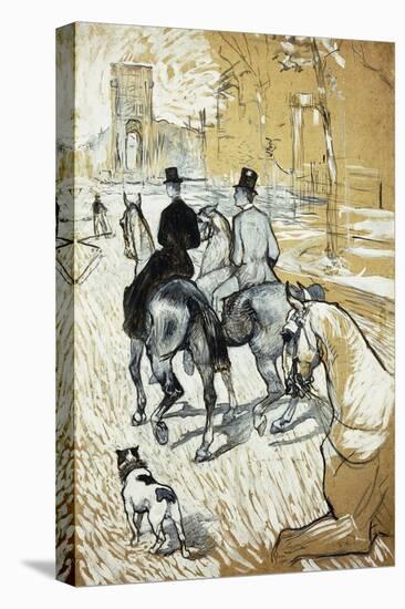 Horse-Riders Going Toward the Bois De Boulogne; Cavaliers Se Rendant Au Bois De Bologne, 1888-Henri de Toulouse-Lautrec-Stretched Canvas