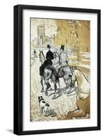 Horse-Riders Going Toward the Bois De Boulogne; Cavaliers Se Rendant Au Bois De Bologne, 1888-Henri de Toulouse-Lautrec-Framed Giclee Print