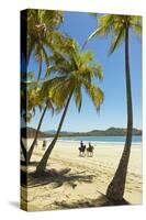 Horse Riders on Beautiful Palm Fringed Playa Carrillo-Rob Francis-Stretched Canvas