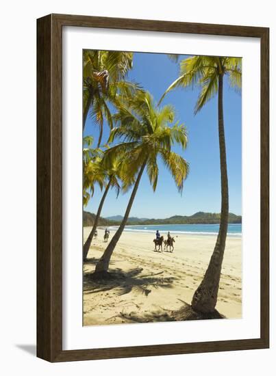 Horse Riders on Beautiful Palm Fringed Playa Carrillo-Rob Francis-Framed Photographic Print