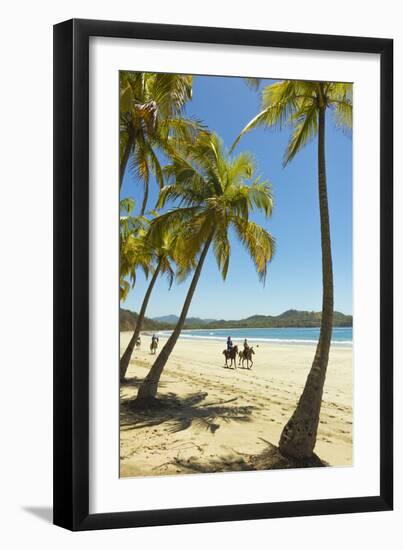 Horse Riders on Beautiful Palm Fringed Playa Carrillo-Rob Francis-Framed Photographic Print