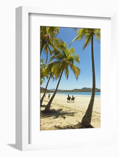 Horse Riders on Beautiful Palm Fringed Playa Carrillo-Rob Francis-Framed Photographic Print