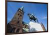 Horse Riding Monument before the Aarhus Cathedral, Denmark-Michael Runkel-Framed Photographic Print