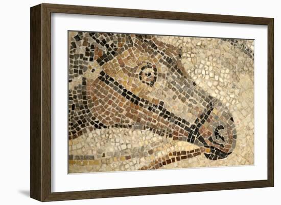 Horse Roman Floor Mosaic-null-Framed Premium Giclee Print