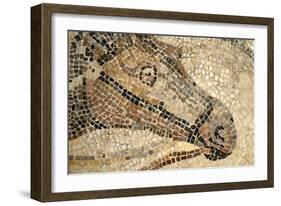 Horse Roman Floor Mosaic-null-Framed Premium Giclee Print