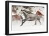 Horse roundup in winter, Kalispell, Montana.-Adam Jones-Framed Photographic Print