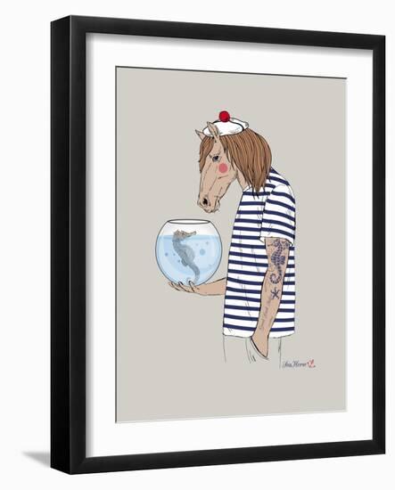 Horse Sailor-Olga Angellos-Framed Art Print