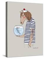 Horse Sailor-Olga Angellos-Stretched Canvas