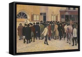 Horse Sale at the Barbican-Robert Bevan-Framed Stretched Canvas