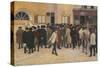 Horse Sale at the Barbican-Robert Bevan-Stretched Canvas