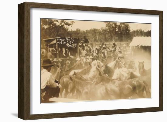 Horse Sale, Miles City, Montana-null-Framed Art Print