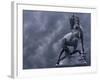 Horse Sculpture Against Storm Clouds at Entrance of Musee d'Orsay, Paris, France-Jim Zuckerman-Framed Photographic Print