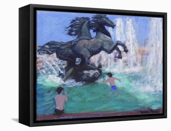 Horse Sculptures, Manezhnaya Square, Moscow, 2016-Andrew Macara-Framed Stretched Canvas