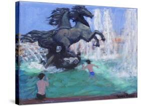 Horse Sculptures, Manezhnaya Square, Moscow, 2016-Andrew Macara-Stretched Canvas