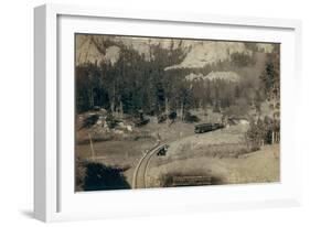 "Horse Shoe Curve." on Burlington and Missouri River Railway. Buckhorn Mountains in Background-John C.H. Grabill-Framed Art Print