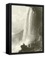 Horse Shoe Fall, Niagara. Entrance to the Cavern Of, on the English Side-Thomas Allom-Framed Stretched Canvas