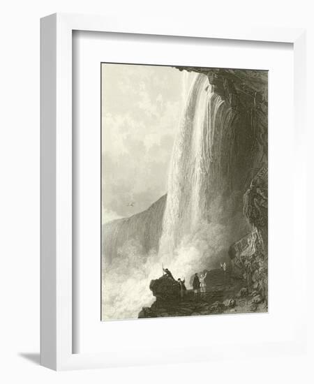 Horse Shoe Fall, Niagara. Entrance to the Cavern Of, on the English Side-Thomas Allom-Framed Giclee Print