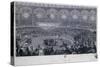 Horse Show at Franconi Circus, Champs Elysees, Paris, Eugene Louis Lami-null-Stretched Canvas