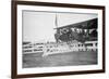 Horse Show In Washington Dc; Horses Jump Fence-null-Framed Art Print