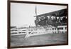 Horse Show In Washington Dc; Horses Jump Fence-null-Framed Premium Giclee Print