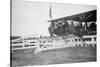 Horse Show In Washington Dc; Horses Jump Fence-null-Stretched Canvas