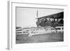 Horse Show In Washington Dc; Horses Jump Fence-null-Framed Art Print