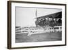 Horse Show In Washington Dc; Horses Jump Fence-null-Framed Art Print