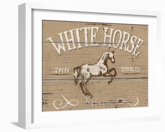 Horse Signs II Neutral-Wellington Studio-Framed Art Print