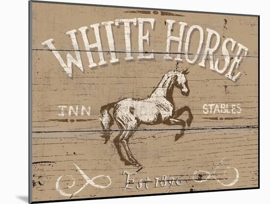 Horse Signs II Neutral-Wellington Studio-Mounted Art Print