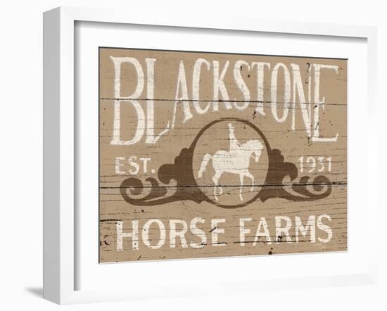 Horse Signs IV Neutral-Wellington Studio-Framed Art Print