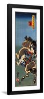 Horse Soga Goro on a Rearing Horse-Kuniyoshi Utagawa-Framed Premium Giclee Print