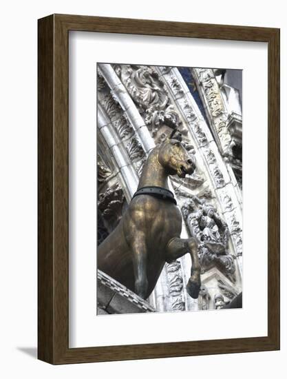 Horse Statue on San Marco, Venice, Italy-Terry Eggers-Framed Photographic Print