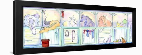 Horse Talk-Jennifer Zsolt-Framed Giclee Print