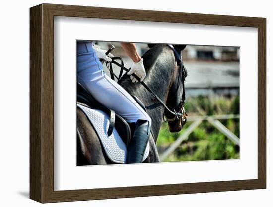 Horse Theme: Jockeys, Horse Races, Speed.-prometeus-Framed Photographic Print