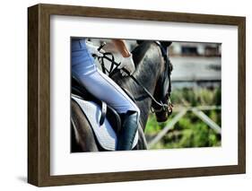 Horse Theme: Jockeys, Horse Races, Speed.-prometeus-Framed Photographic Print