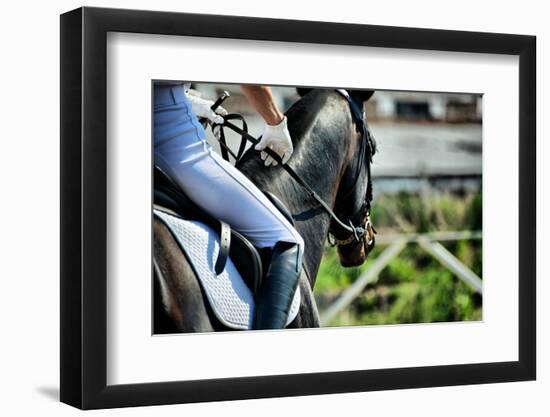 Horse Theme: Jockeys, Horse Races, Speed.-prometeus-Framed Photographic Print