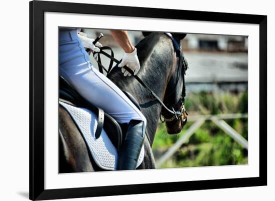 Horse Theme: Jockeys, Horse Races, Speed.-prometeus-Framed Photographic Print