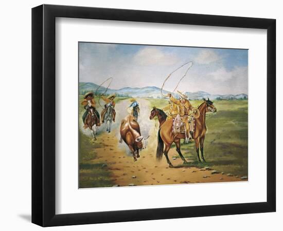 Horse Throwing-Ernesto Icaza-Framed Art Print