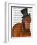 Horse Top Hat and Monocle-Fab Funky-Framed Art Print